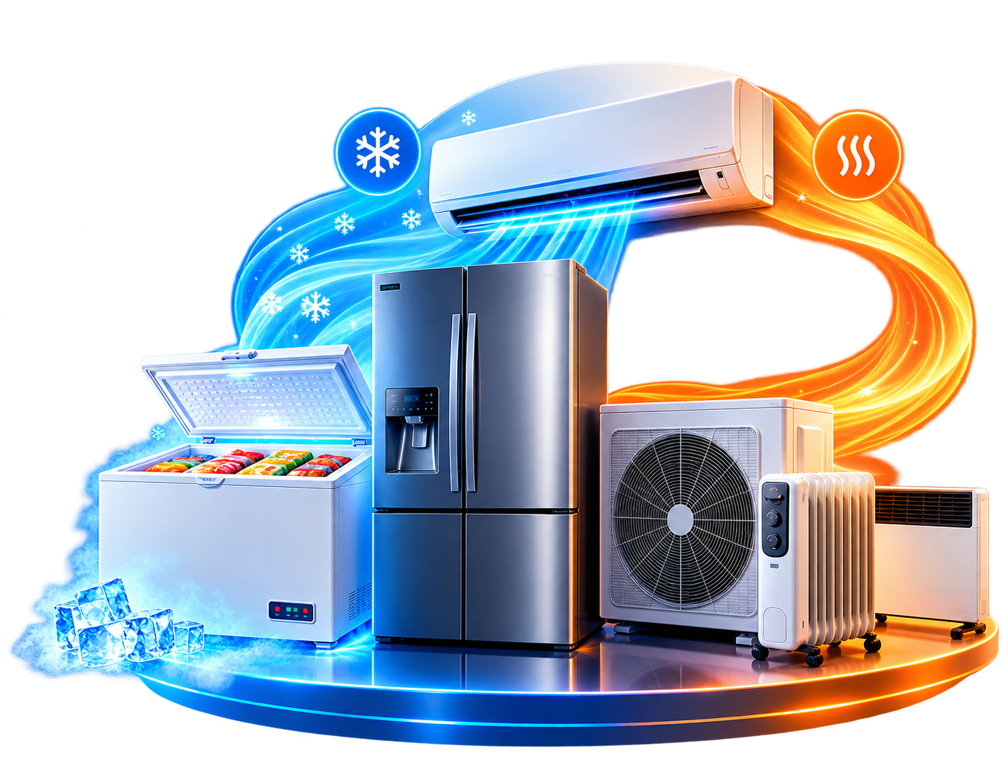 Air conditioning, refrigeration and heating products